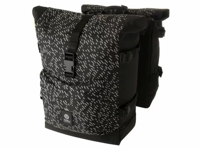 AGU Urban Trend H2O Double Cykeltaske - Sort M. Refleks-detaljer 3 AGU Urban Trend H2O Double Cykeltaske - Sort M. Refleks-detaljer