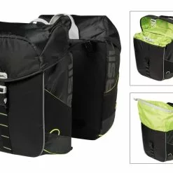 Basil Miles Dobbelt Bagebære Taske Sort/Neon