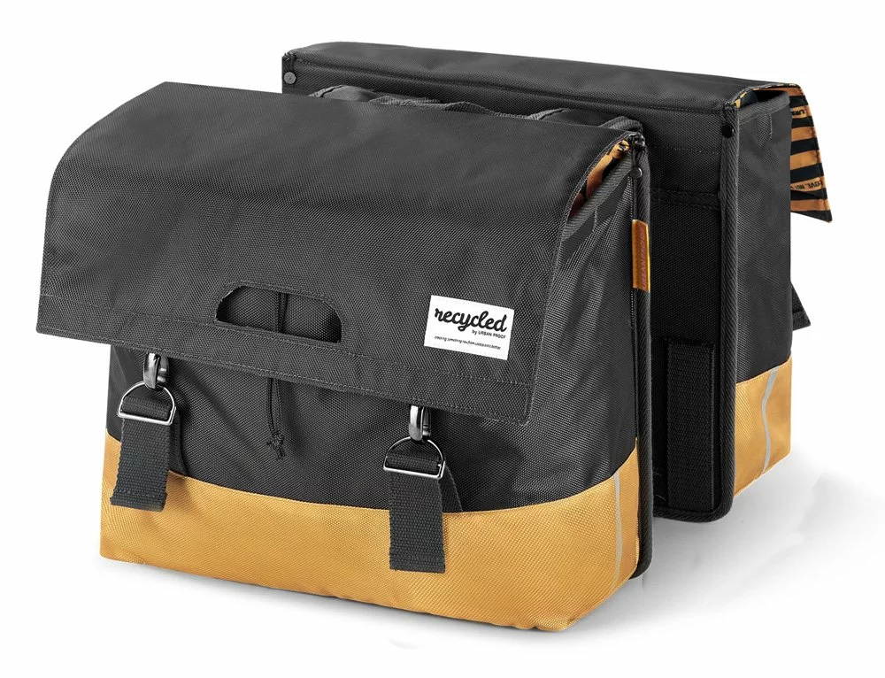 Urban Proof Cykeltaske Dobbelt 40 Liter Sort/Gul 3 Urban Proof Cykeltaske Dobbelt 40 Liter Sort/Gul