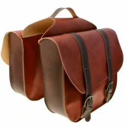 Vintage Dobbelt Bagagebæretaske Brun