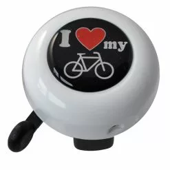 Reich Cycle Bells Trill Bell Ringeklokke I Love My Bike Hvid